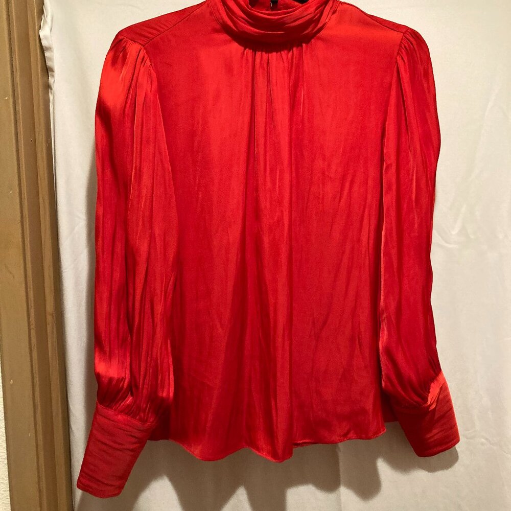 Dark Orange Red Rachel Zoe Blouse BRAND NEW
